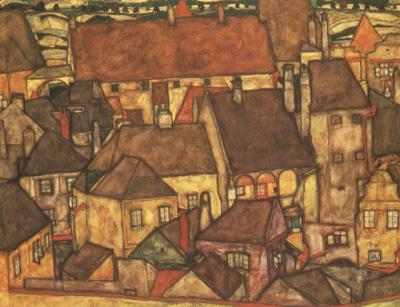 Egon Schiele Yellow City (mk12) Spain oil painting art